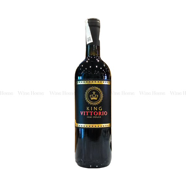 Rượu vang đỏ ngọt Ý: KING VITTORIO SEMI DOLCE